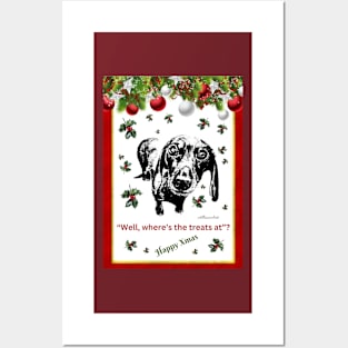 Xmas Dachshund Posters and Art